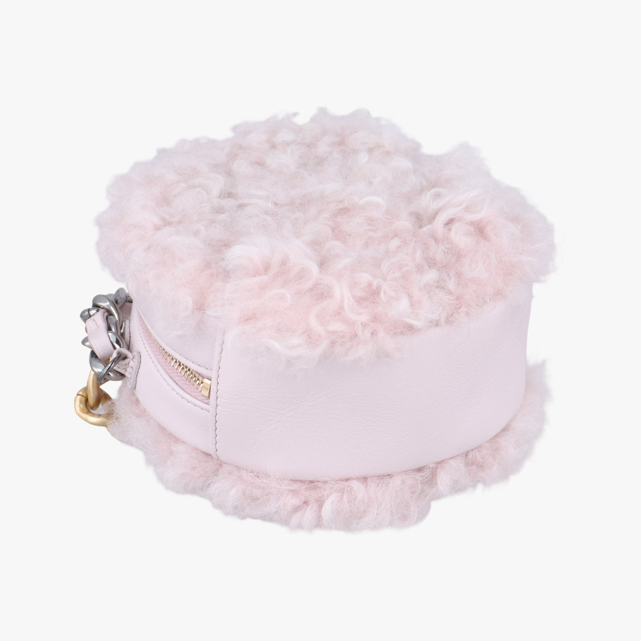 CHANEL 19 Round Pink Leather × wool AP0945 30235655シャネル19ラウンド ピンク レザー×ウール AP0945 30235655