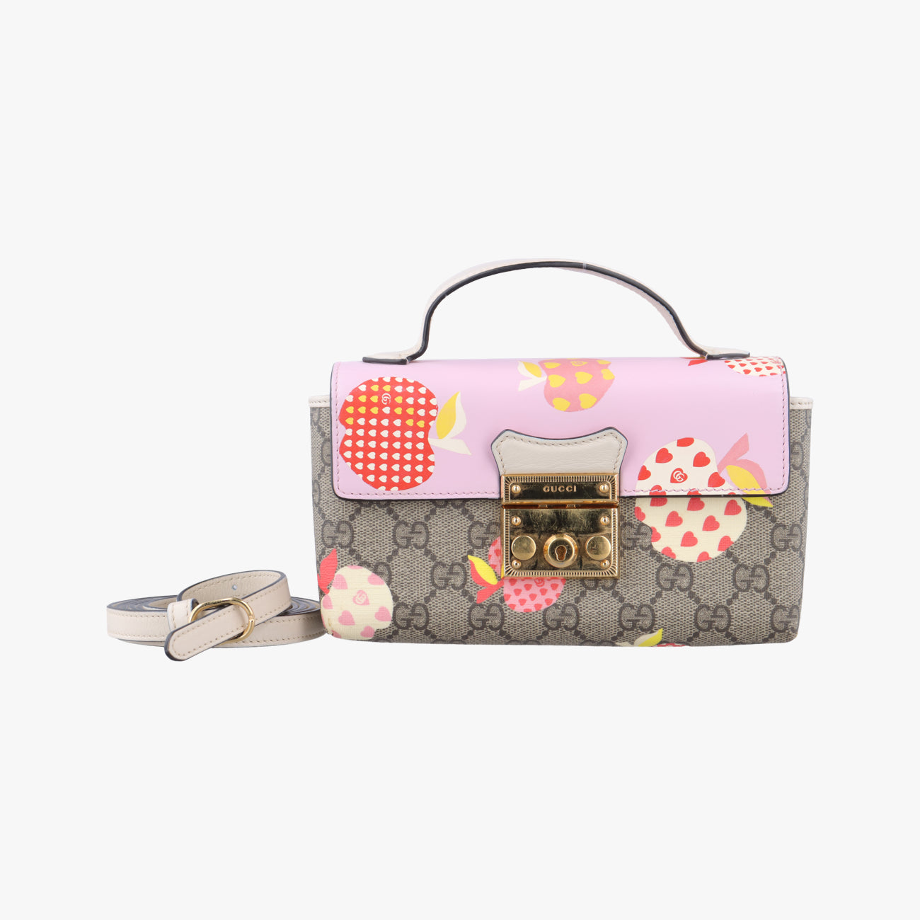 Padlock beige×Multicolour PVC coated canvas 652683パドロック ベージュ×マルチカラー PVCコーティングキャンバス 652683