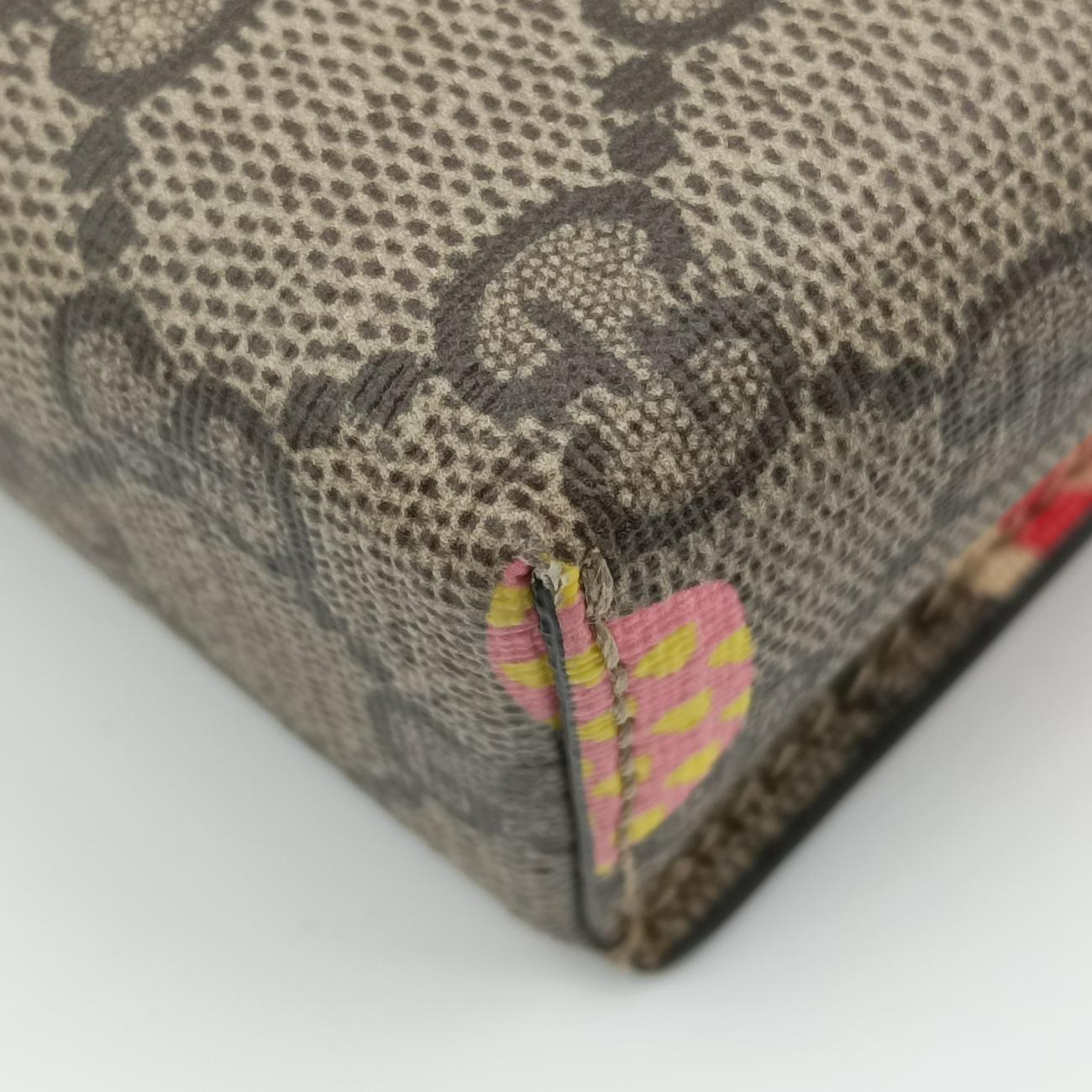 Padlock beige×Multicolour PVC coated canvas 652683パドロック ベージュ×マルチカラー PVCコーティングキャンバス 652683