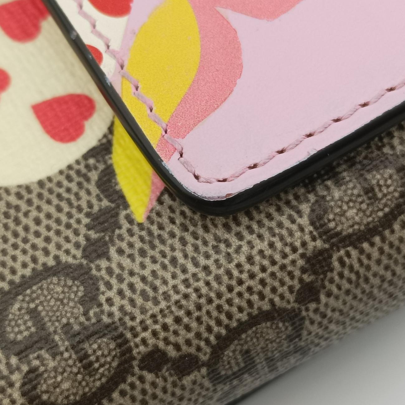 Padlock beige×Multicolour PVC coated canvas 652683パドロック ベージュ×マルチカラー PVCコーティングキャンバス 652683