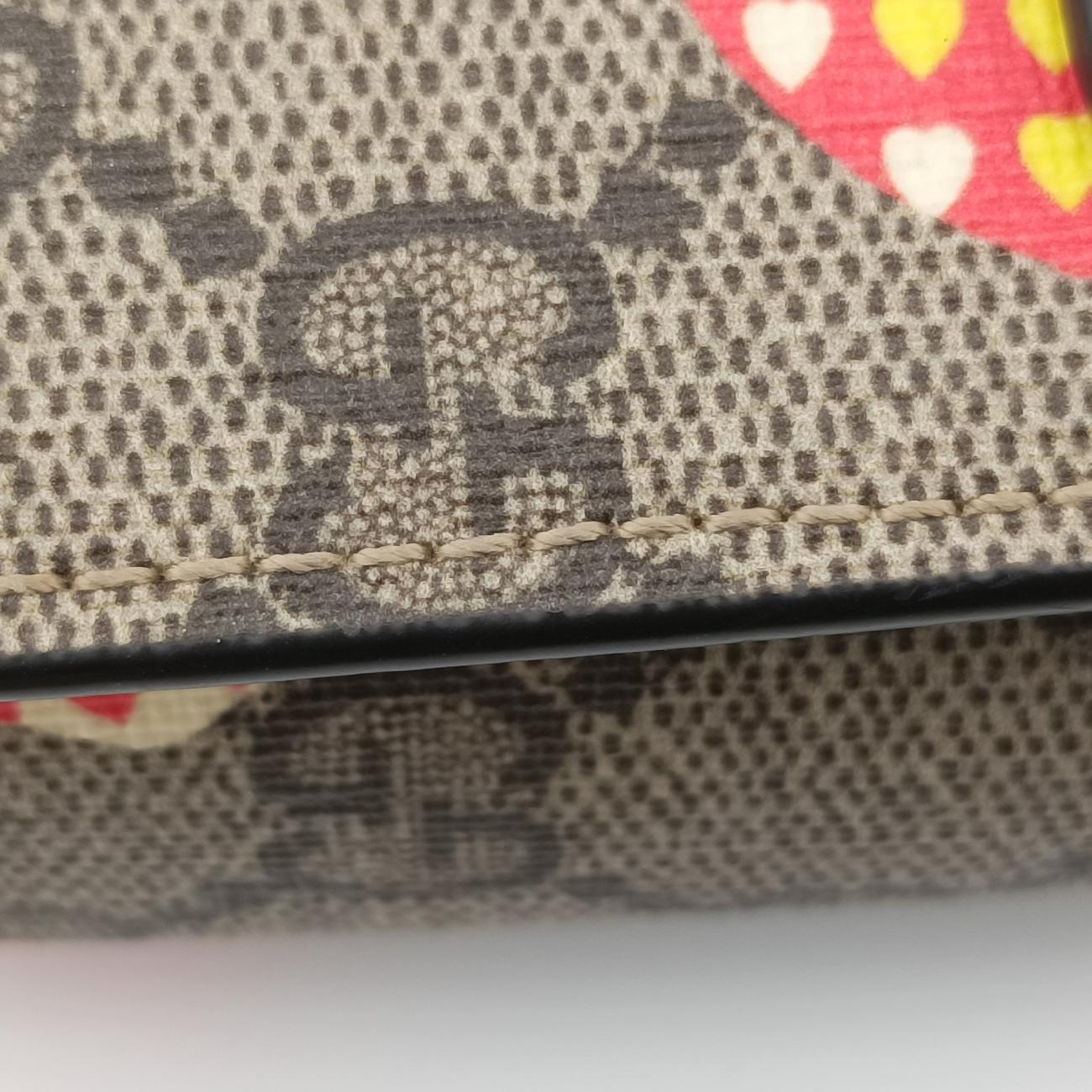 Padlock beige×Multicolour PVC coated canvas 652683パドロック ベージュ×マルチカラー PVCコーティングキャンバス 652683