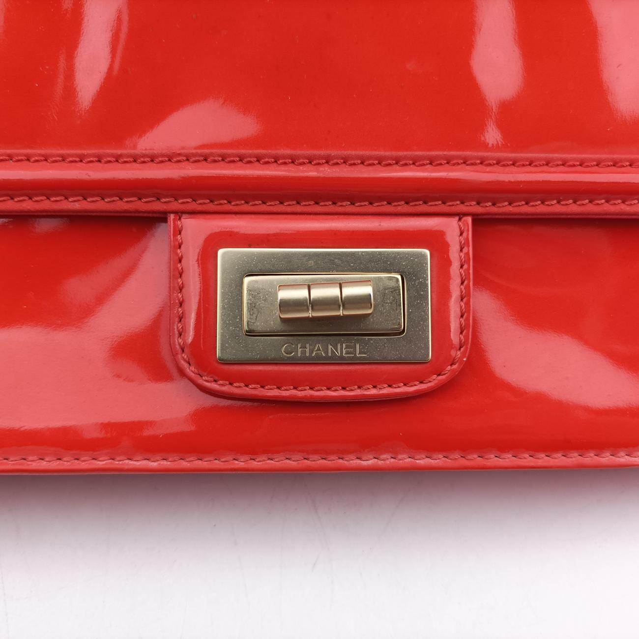 2.55 Lock Orange Patent Leather A46062 126596502.55 ロック オレンジ パテント A46062 12659650