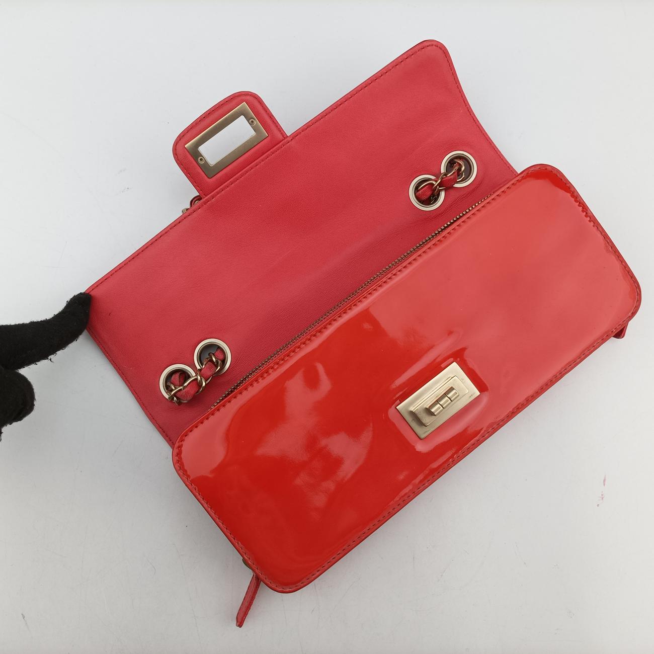 2.55 Lock Orange Patent Leather A46062 126596502.55 ロック オレンジ パテント A46062 12659650