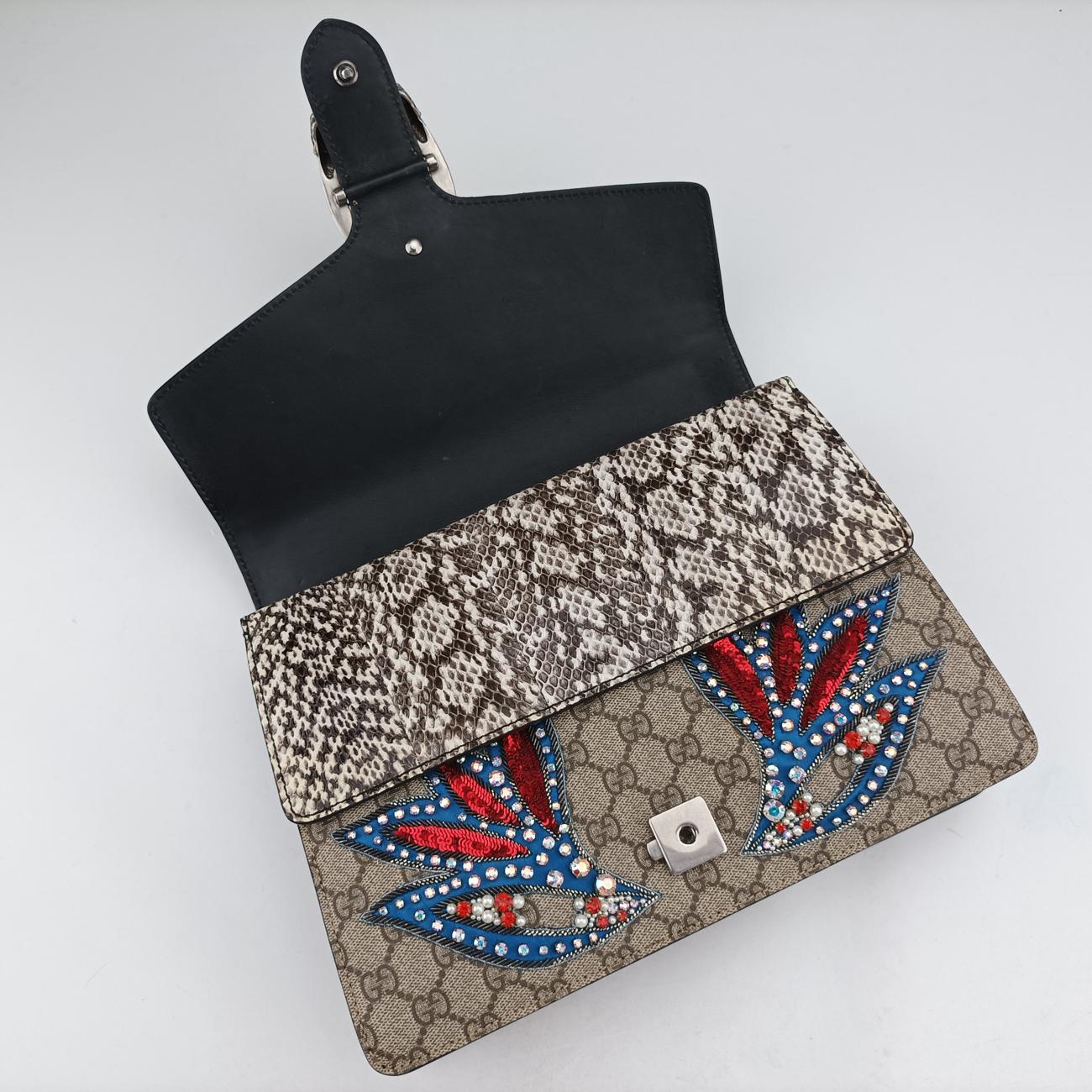 Dionysus Beige×Multicolour PVC coated canvas x snakeskin 400235 H024772053ディオニュソス ベージュ×マルチカラー PVCコーティングキャンバス×ヘビ革 400235 H024772053