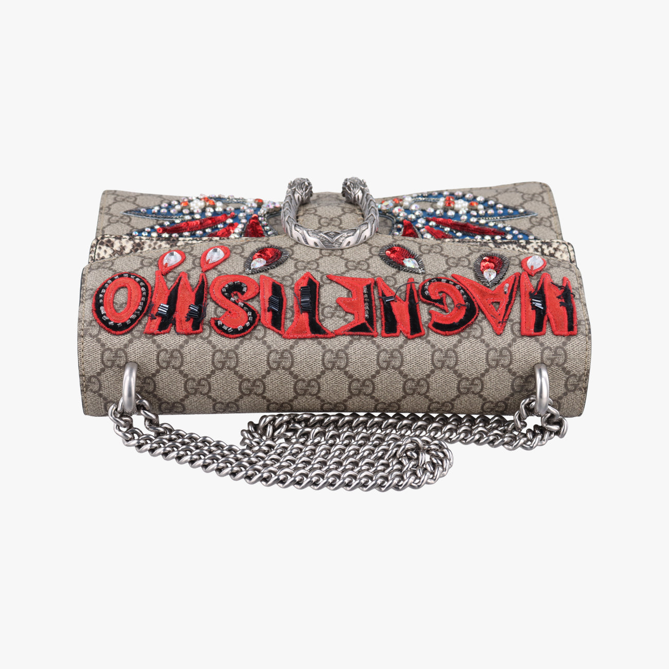 Dionysus Beige×Multicolour PVC coated canvas x snakeskin 400235 H024772053ディオニュソス ベージュ×マルチカラー PVCコーティングキャンバス×ヘビ革 400235 H024772053