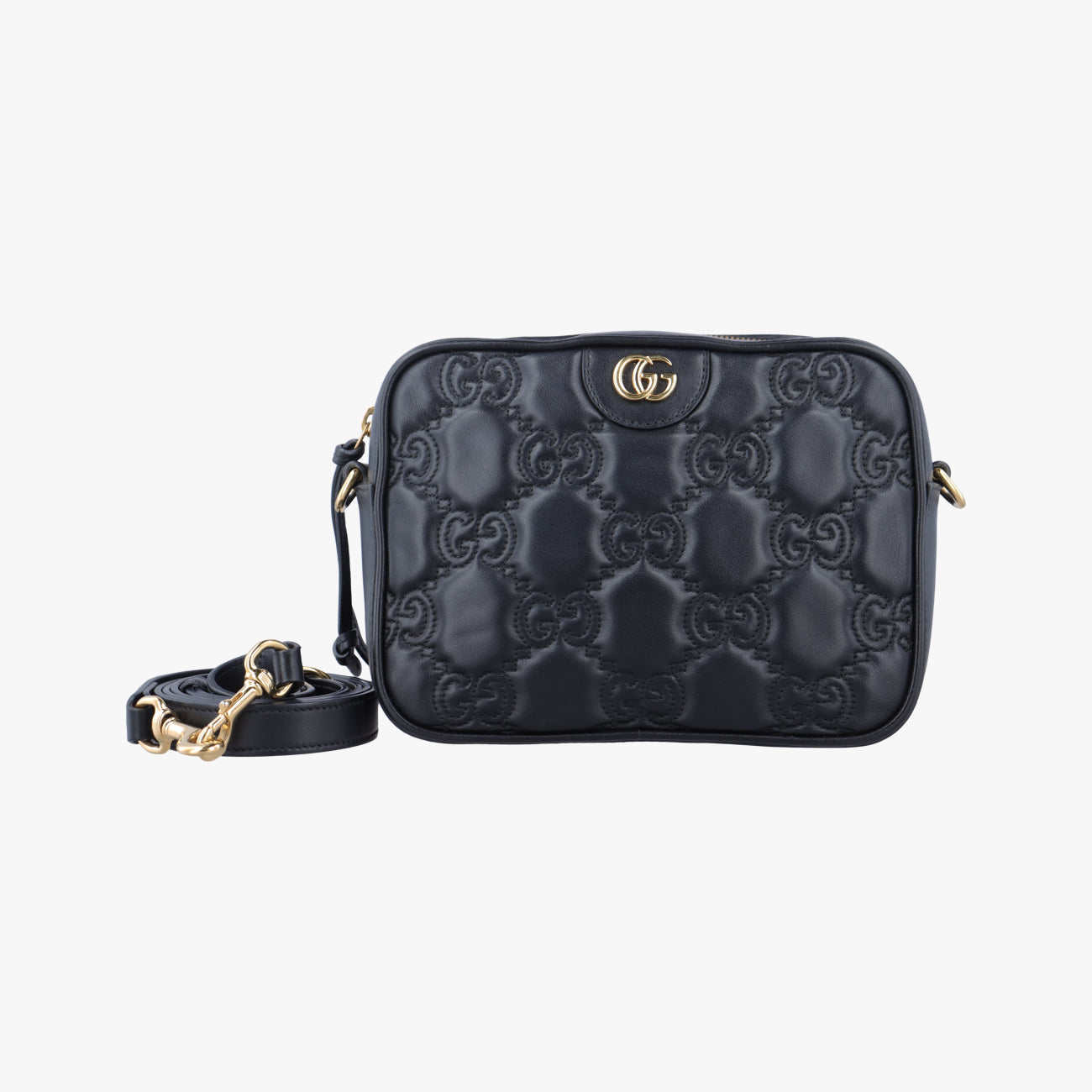 GG Matelasse Black Leather 702234 I038618670GGマトラッセ ブラック レザー 702234 I038618670