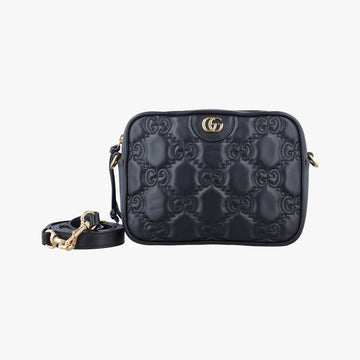 GG Matelasse Black Leather 702234 I038618670GGマトラッセ ブラック レザー 702234 I038618670