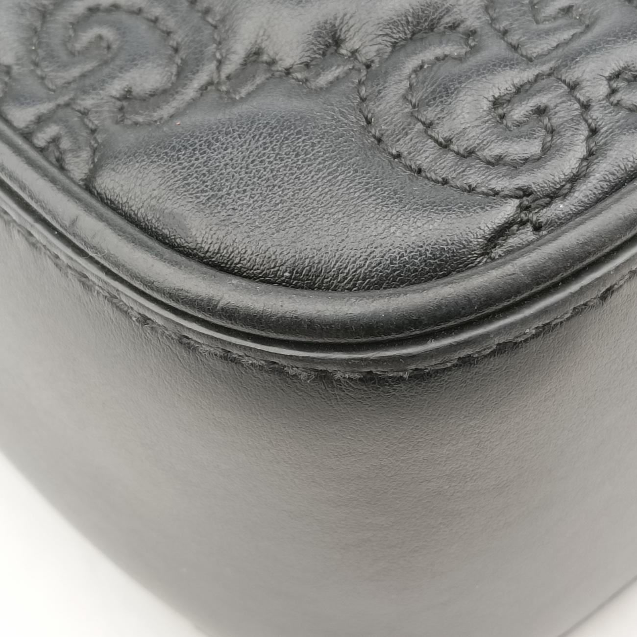 GG Matelasse Black Leather 702234 I038618670GGマトラッセ ブラック レザー 702234 I038618670