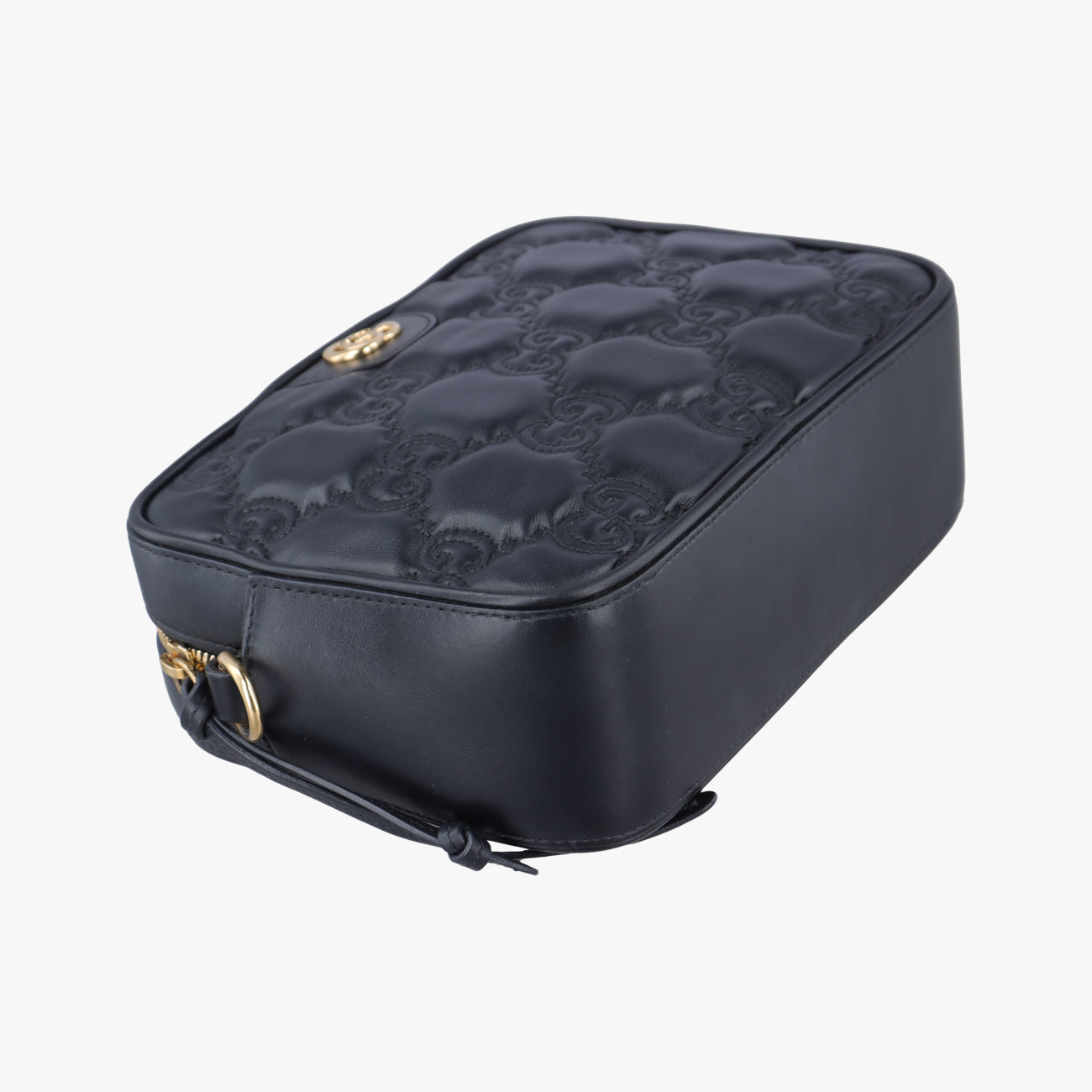 GG Matelasse Black Leather 702234 I038618670GGマトラッセ ブラック レザー 702234 I038618670