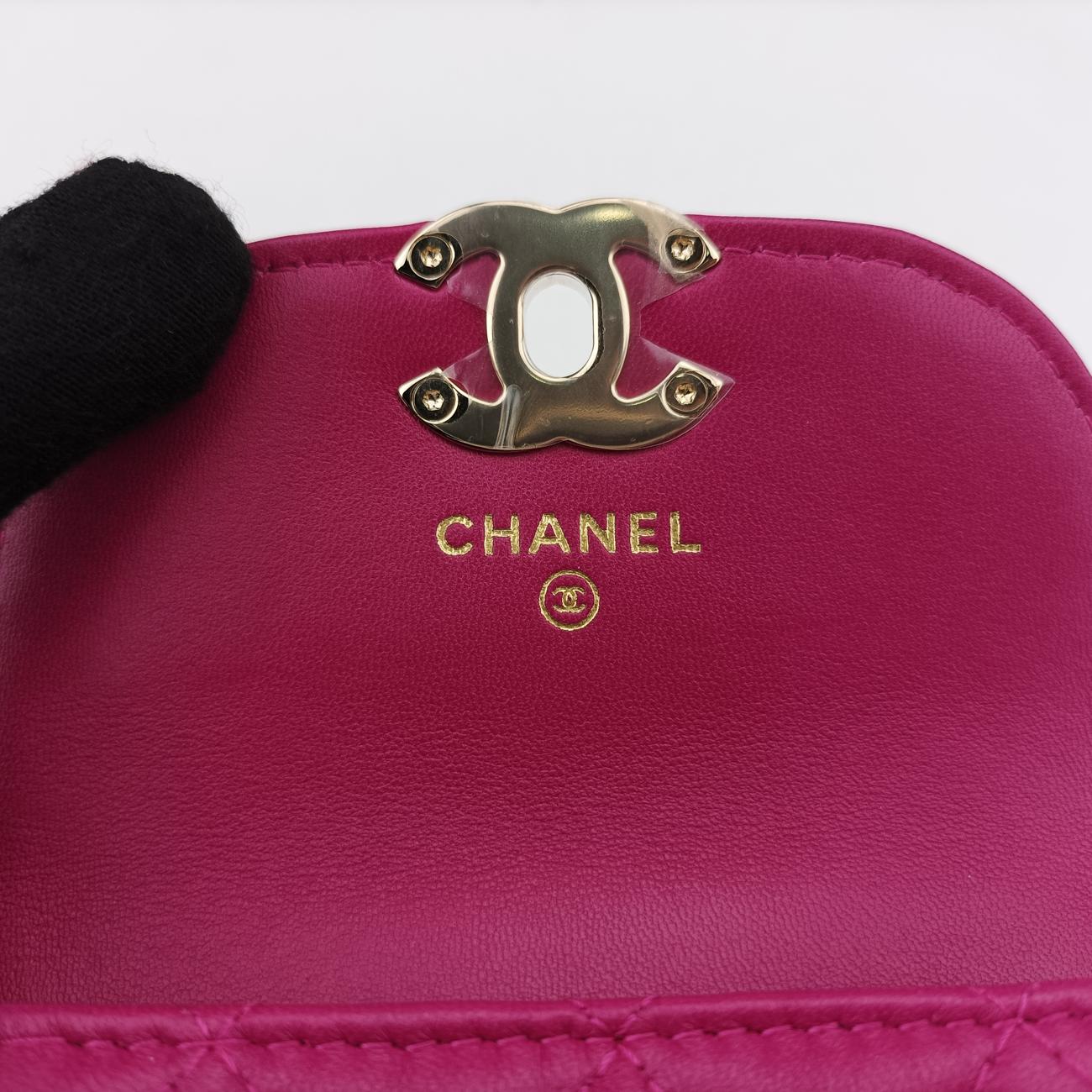 CC Waist Coin Purse Purple lambskin×fabric AP0743 29000495マトラッセ ウエスト コインパース パープル ラムスキン×ファブリック AP0743 29000495