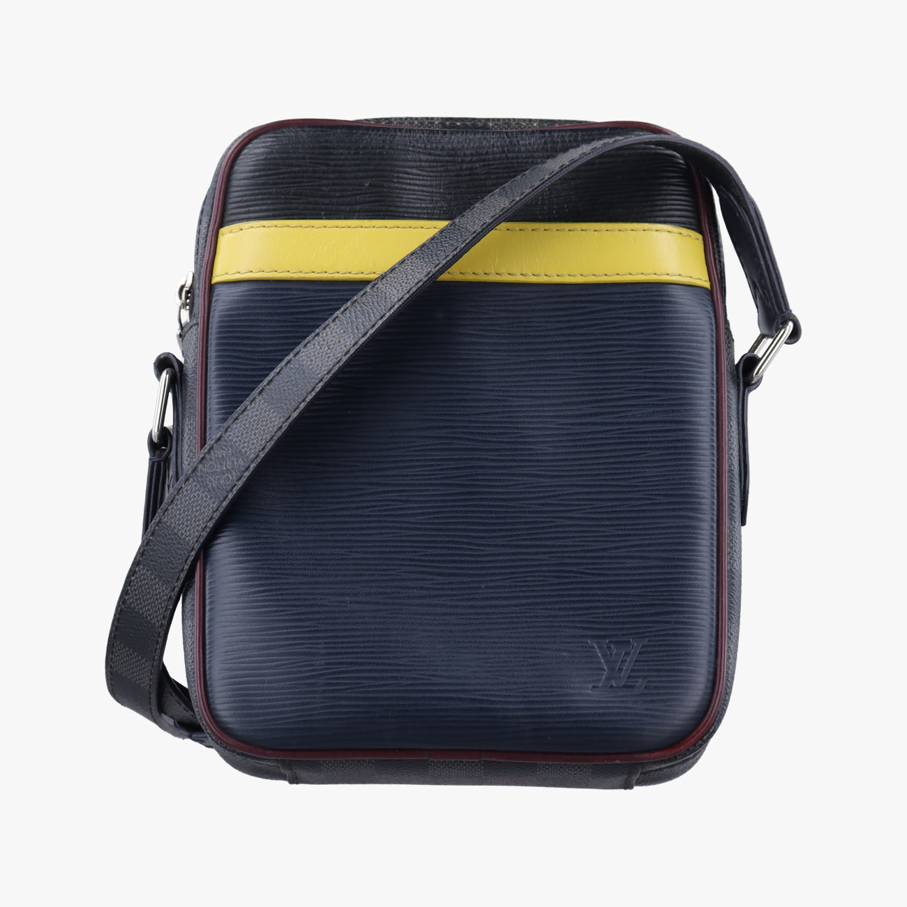 Danube Slim Navy x Yellowe x Noir Epi×DAMIER GRAPHITE M55100 FO1189ダヌーブスリム ネイビー×イエロー×ノワール エピ×ダミエグラフィット M55100 FO1189