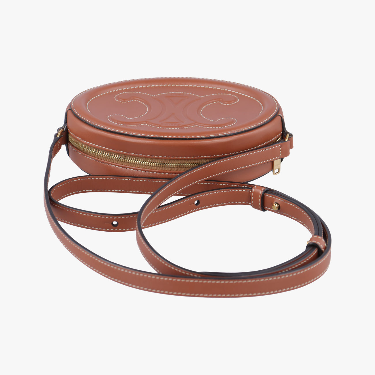 Oval Purse Cuir Triomphe Brown Leather  S-SD-2291オーバルパース キュイル トリオンフ ブラウン レザー  S-SD-2291