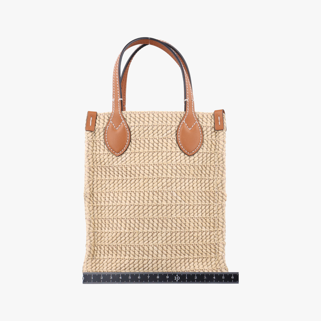 Super Mini Straw-Effect Brown×beige straw×Leather 780083 スーパーミニ ストロー エフェクト ブラウン×ベージュ ストロー×レザー 780083 