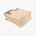 Super Mini Straw-Effect Brown×beige straw×Leather 780083 スーパーミニ ストロー エフェクト ブラウン×ベージュ ストロー×レザー 780083 