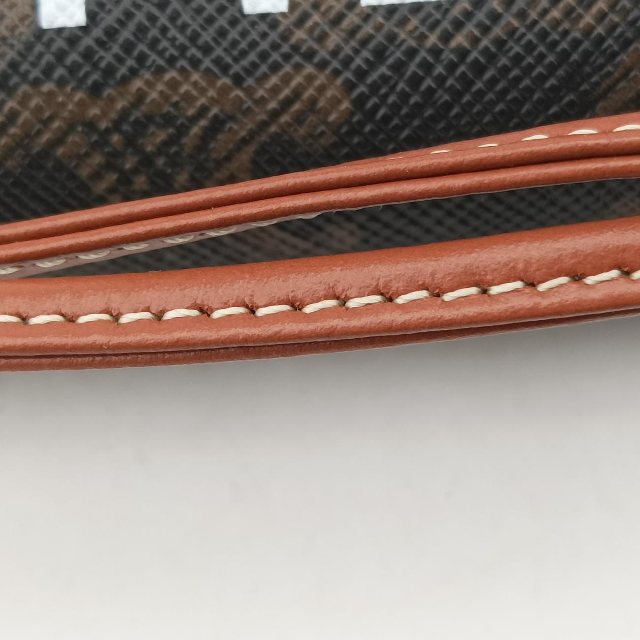 TRIANGLE TRIOMPHE Brown PVC coated canvas  F-CU-2201トライアングル トリオンフ ブラウン PVCコーティングキャンバス  F-CU-2201