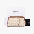 Triomphe Chain Clutch White PVC coated canvas  U-SD-0261トリオンフ チェーン クラッチ ホワイト PVCコーティングキャンバス  U-SD-0261