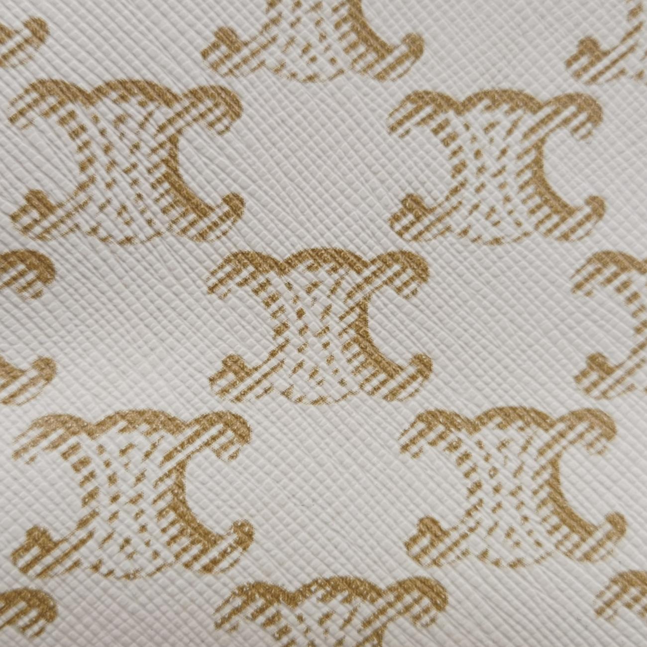 Triomphe Chain Clutch White PVC coated canvas  U-SD-0261トリオンフ チェーン クラッチ ホワイト PVCコーティングキャンバス  U-SD-0261