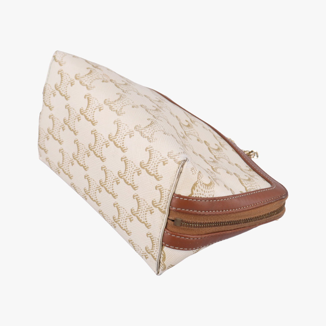 Triomphe Chain Clutch White PVC coated canvas  U-SD-0261トリオンフ チェーン クラッチ ホワイト PVCコーティングキャンバス  U-SD-0261