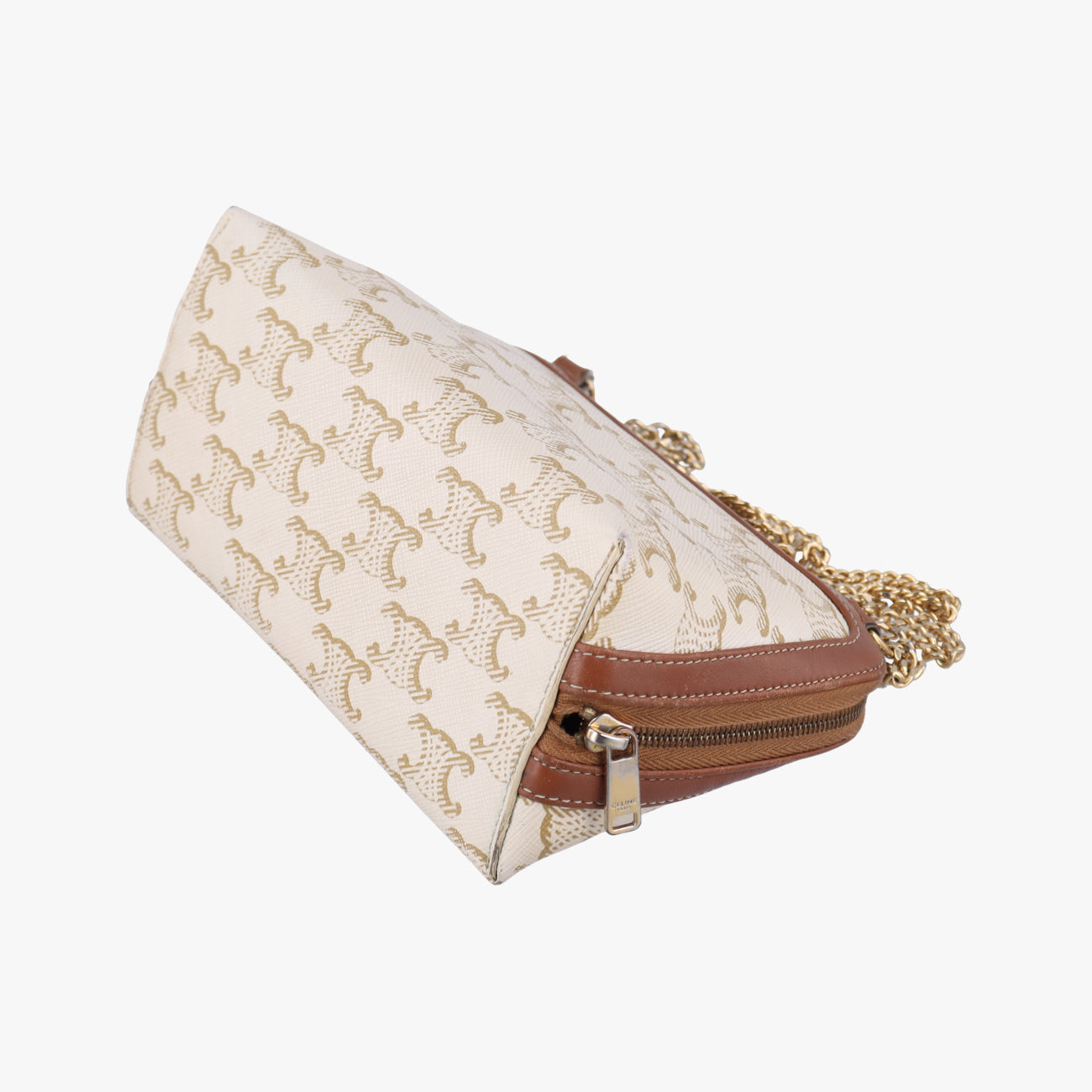 Triomphe Chain Clutch White PVC coated canvas  U-SD-0261トリオンフ チェーン クラッチ ホワイト PVCコーティングキャンバス  U-SD-0261