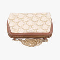 Triomphe Chain Clutch White PVC coated canvas  U-SD-0261トリオンフ チェーン クラッチ ホワイト PVCコーティングキャンバス  U-SD-0261