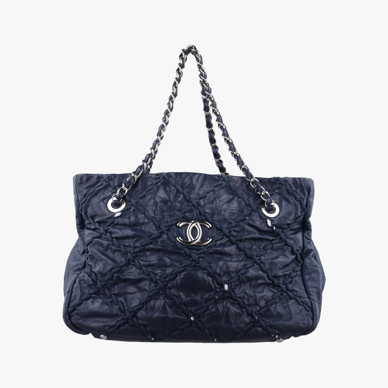 Matelasse Bubble Quilt Navy caviar skin A48495 15061836マトラッセ バブルキルト ブルーブラック キャビアスキン A48495 15061836