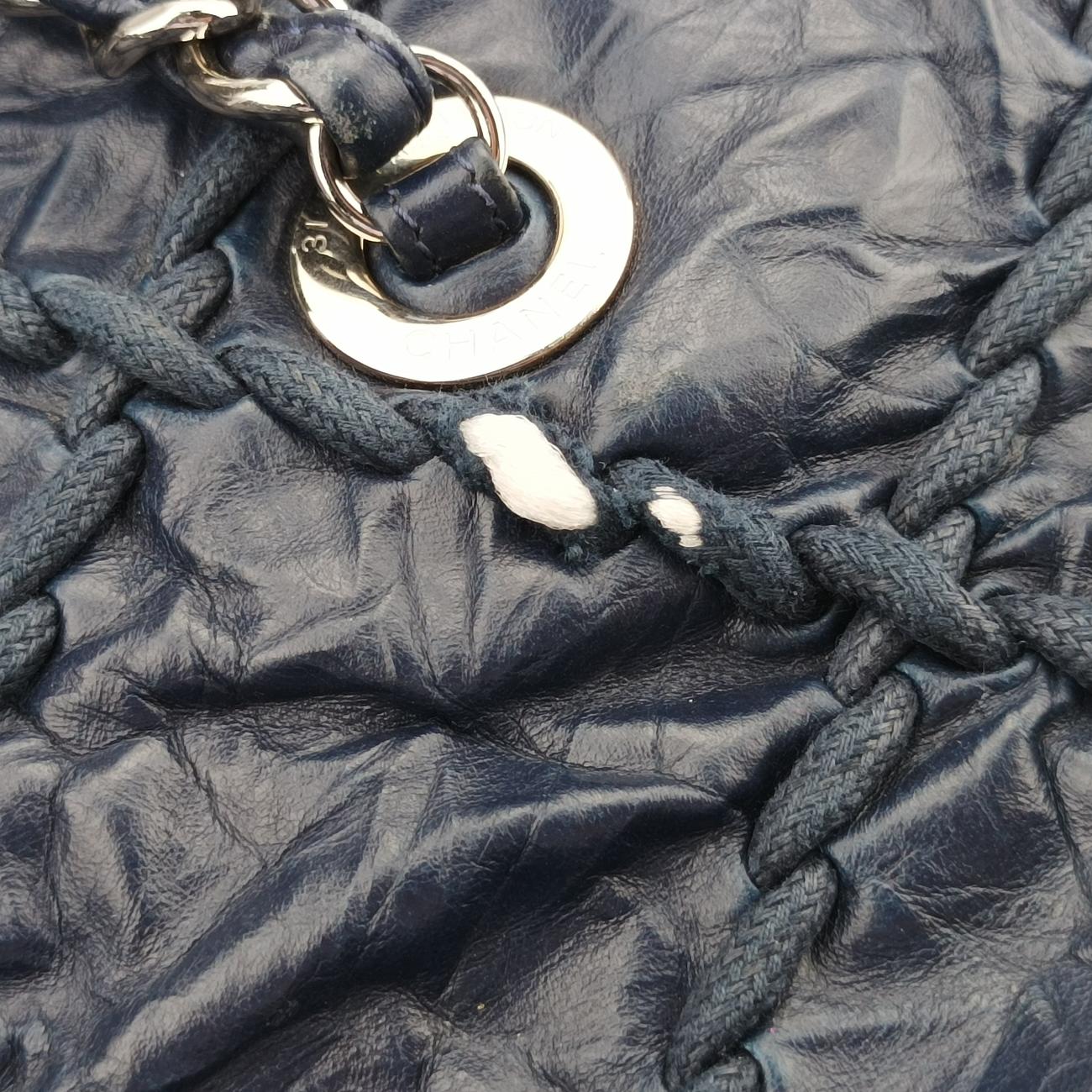 Matelasse Bubble Quilt Navy caviar skin A48495 15061836マトラッセ バブルキルト ブルーブラック キャビアスキン A48495 15061836