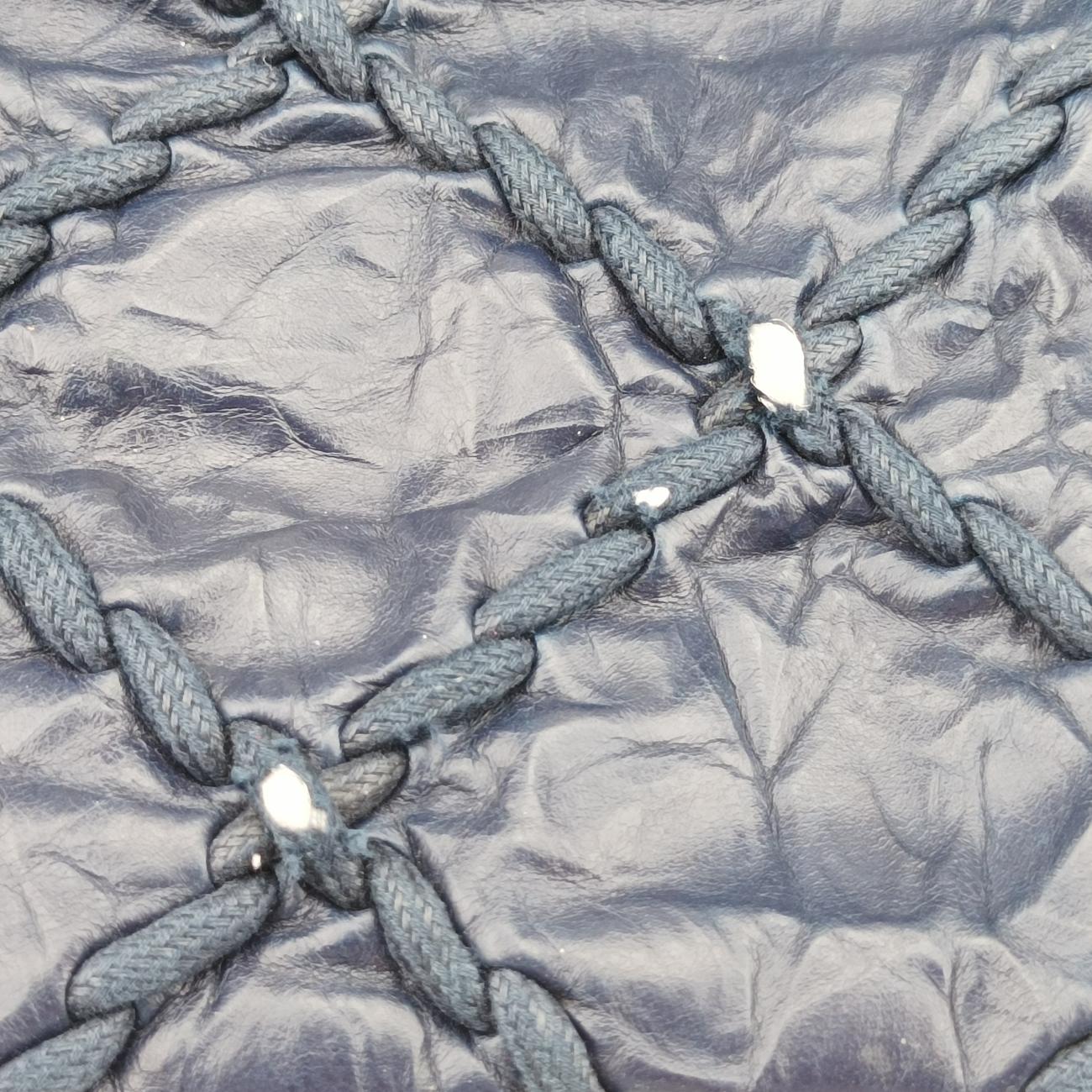 Matelasse Bubble Quilt Navy caviar skin A48495 15061836マトラッセ バブルキルト ブルーブラック キャビアスキン A48495 15061836