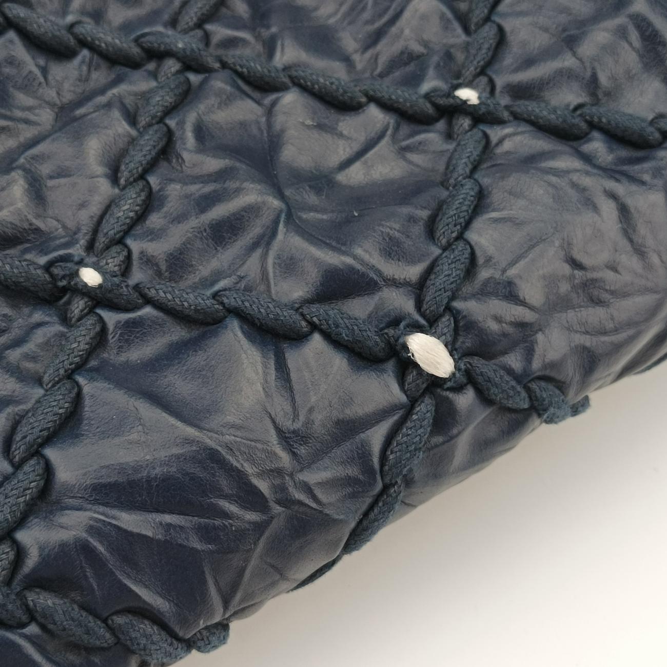 Matelasse Bubble Quilt Navy caviar skin A48495 15061836マトラッセ バブルキルト ブルーブラック キャビアスキン A48495 15061836