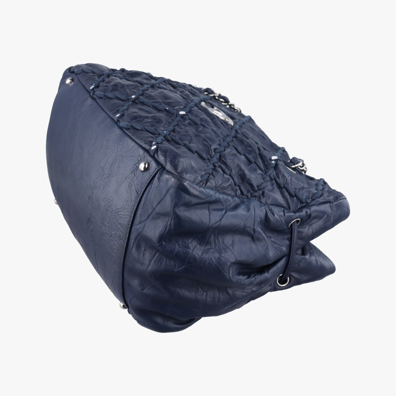 Matelasse Bubble Quilt Navy caviar skin A48495 15061836マトラッセ バブルキルト ブルーブラック キャビアスキン A48495 15061836