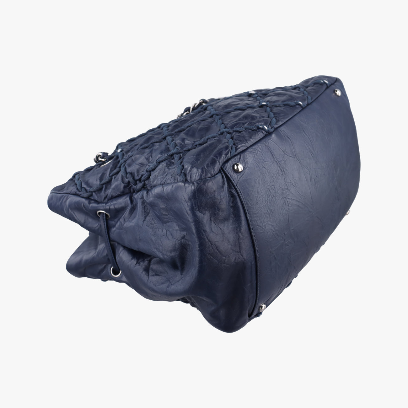Matelasse Bubble Quilt Navy caviar skin A48495 15061836マトラッセ バブルキルト ブルーブラック キャビアスキン A48495 15061836