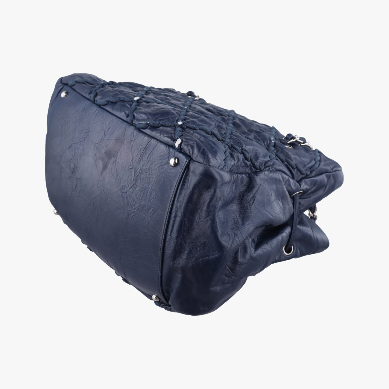 Matelasse Bubble Quilt Navy caviar skin A48495 15061836マトラッセ バブルキルト ブルーブラック キャビアスキン A48495 15061836
