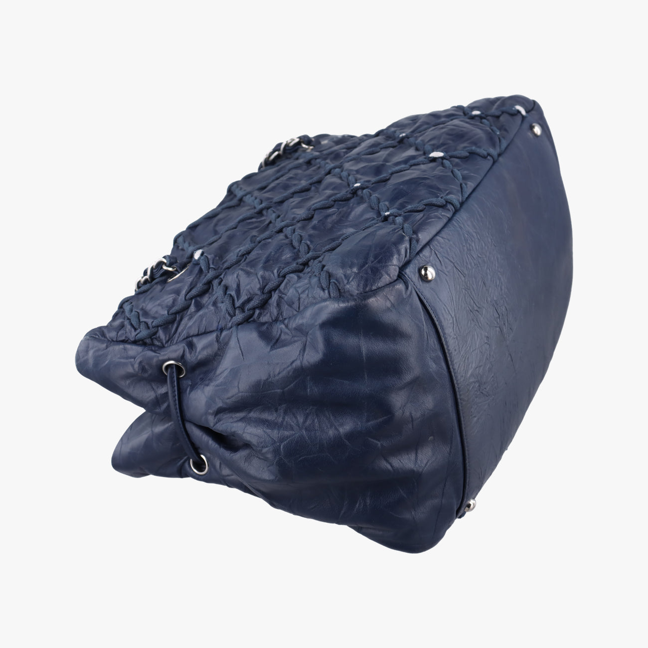 Matelasse Bubble Quilt Navy caviar skin A48495 15061836マトラッセ バブルキルト ブルーブラック キャビアスキン A48495 15061836