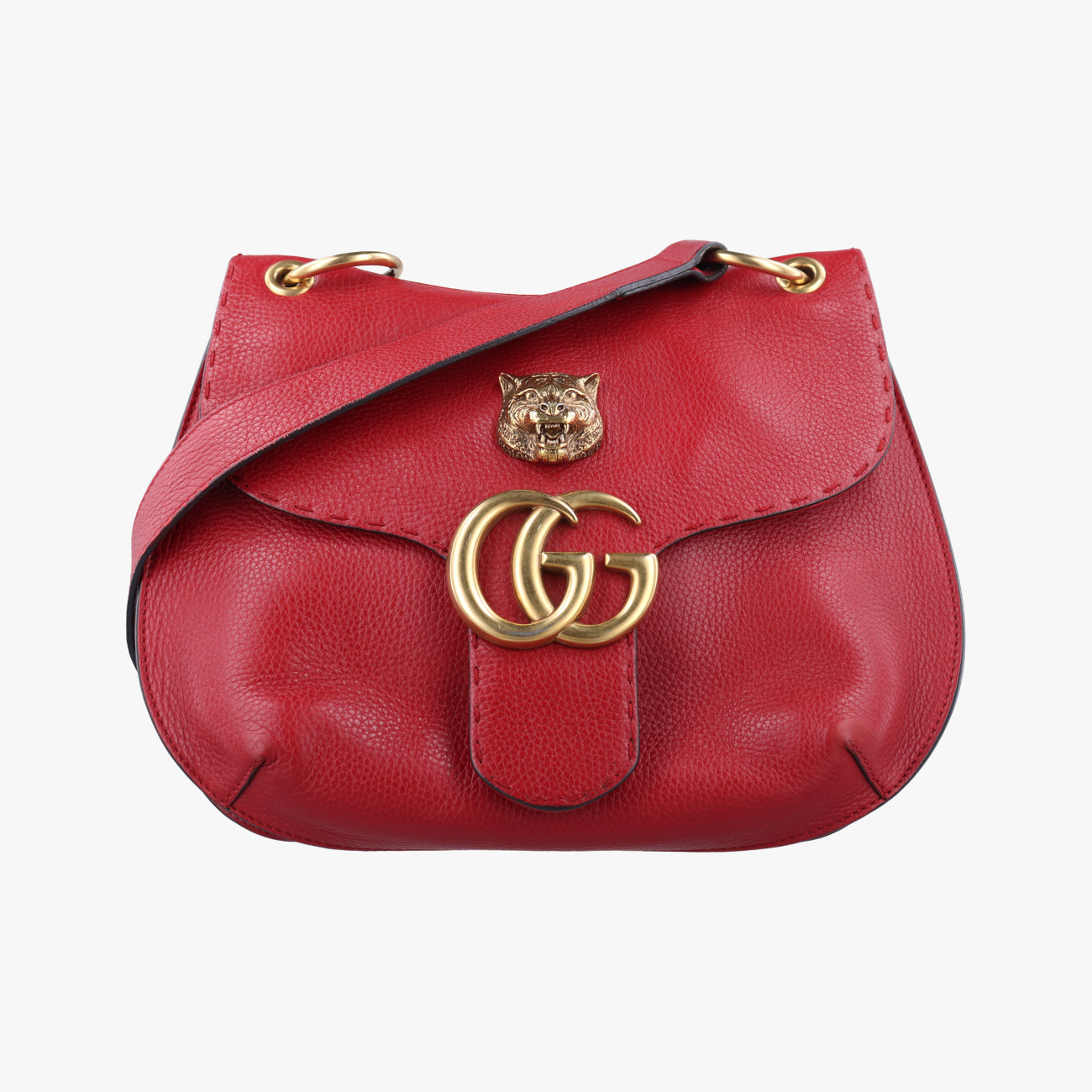 GG Marmont Animalier Red Leather 409154 F019428951GGマーモント キャット レッド レザー 409154 F019428951