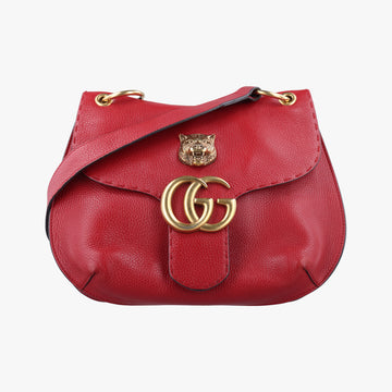 GG Marmont Animalier Red Leather 409154 F019428951GGマーモント キャット レッド レザー 409154 F019428951