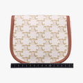 Triomphe Mini Besace White×brown PVC coated canvas  F-CU-1211ミニ ブザス トリオンフ ホワイト×ブラウン PVCコーティングキャンバス  F-CU-1211