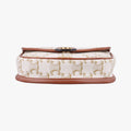 Triomphe Mini Besace White×brown PVC coated canvas  F-CU-1211ミニ ブザス トリオンフ ホワイト×ブラウン PVCコーティングキャンバス  F-CU-1211