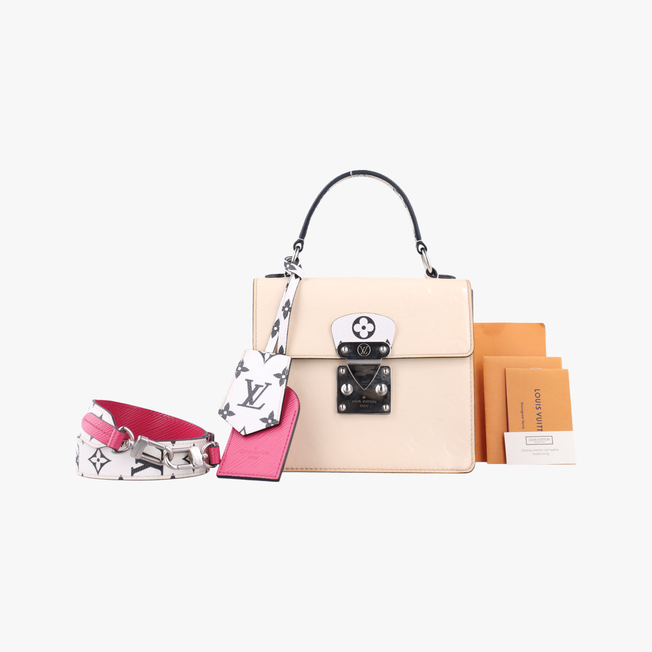 Spring Street PM Creme×Rose Vernis×Epi M90454 NZ2159スプリング ストリートPM クレーム×ローズ ヴェルニ×エピ M90454 NZ2159