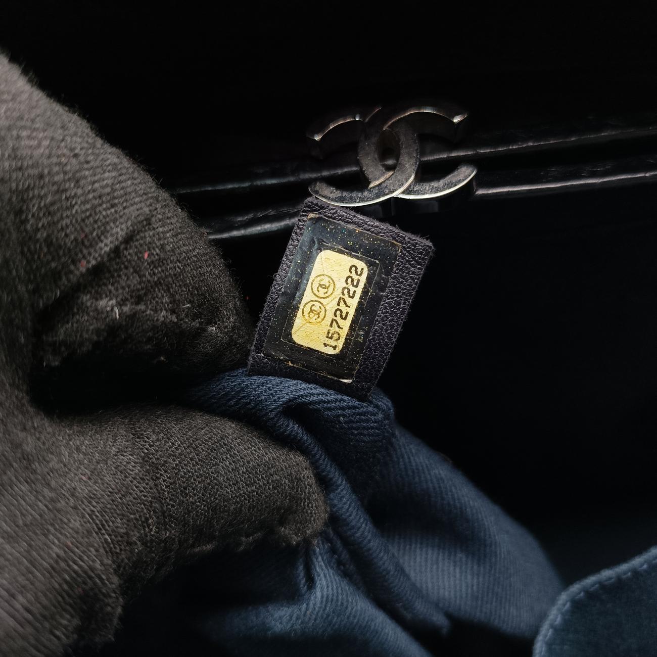 Mademoiselle Bowling Navy caviar skin A66879 15727222マドモアゼル ボーリング ブルーブラック キャビアスキン A66879 15727222