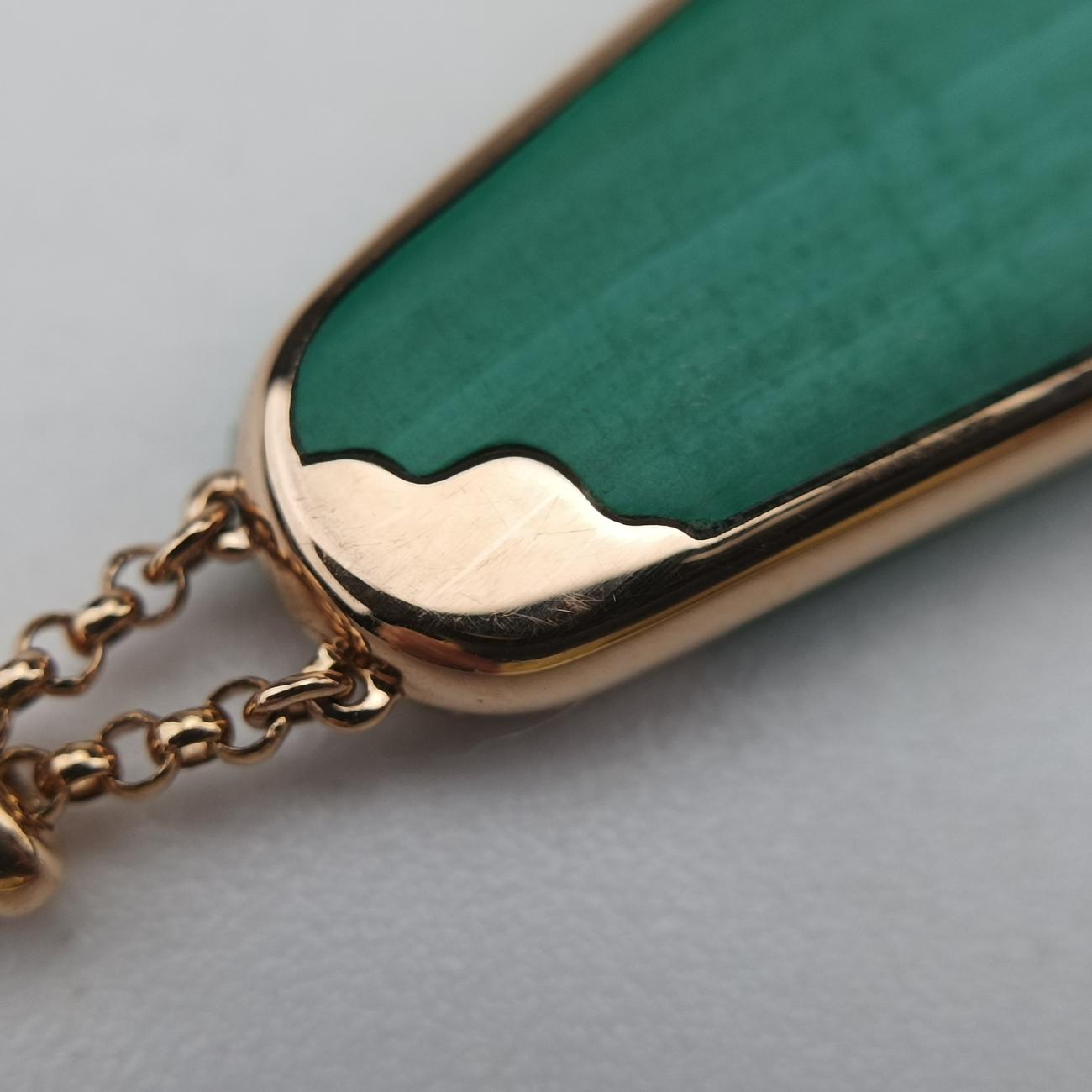 Gelati Malachite Diamond Golden AU750 354743 PZ7K99マラカイト ジェラーティ ダイヤモンド ゴールド AU750 354743 PZ7K99