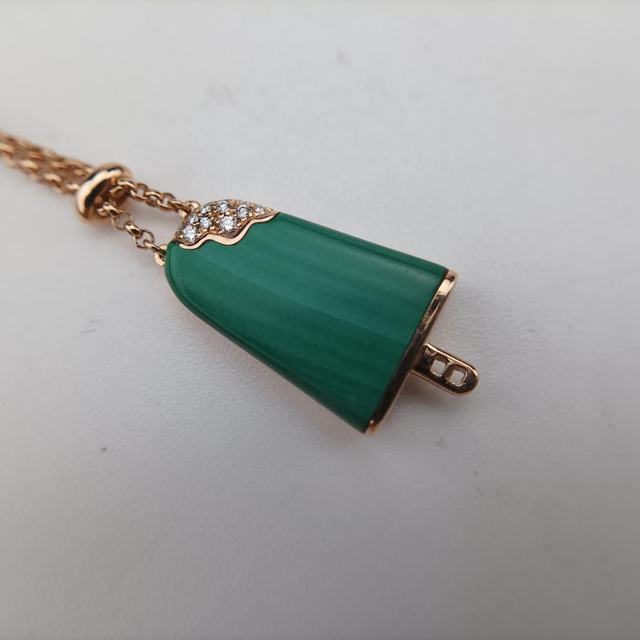 Gelati Malachite Diamond Golden AU750 354743 PZ7K99マラカイト ジェラーティ ダイヤモンド ゴールド AU750 354743 PZ7K99