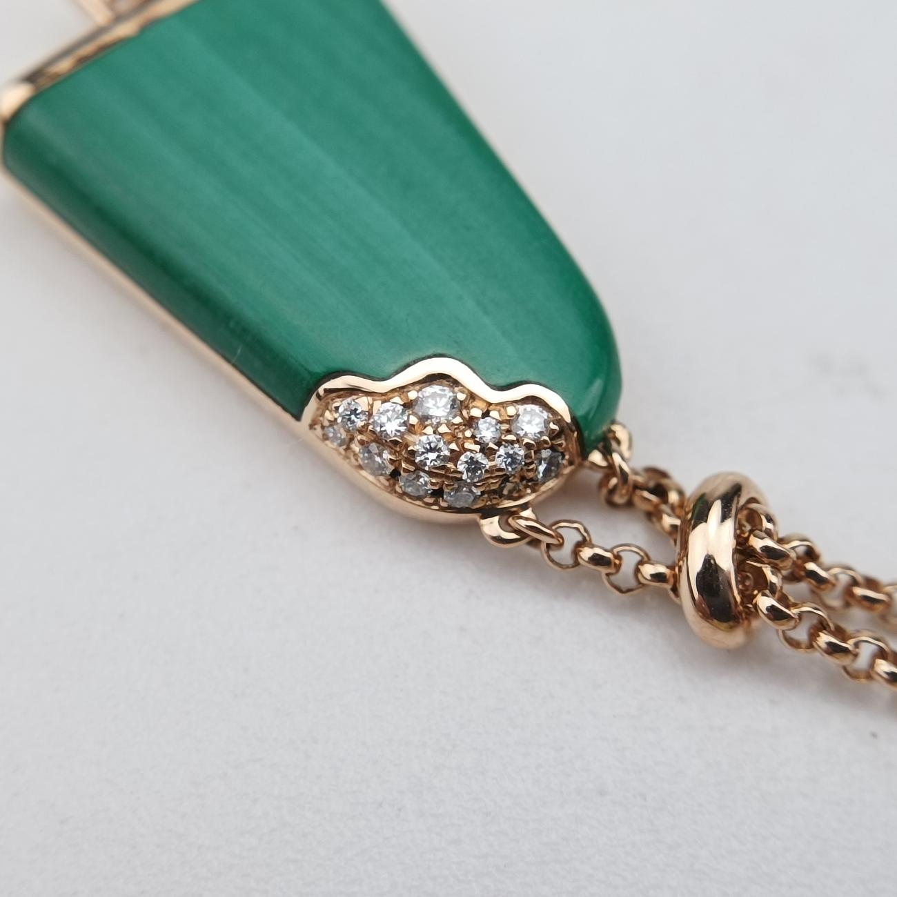 Gelati Malachite Diamond Golden AU750 354743 PZ7K99マラカイト ジェラーティ ダイヤモンド ゴールド AU750 354743 PZ7K99