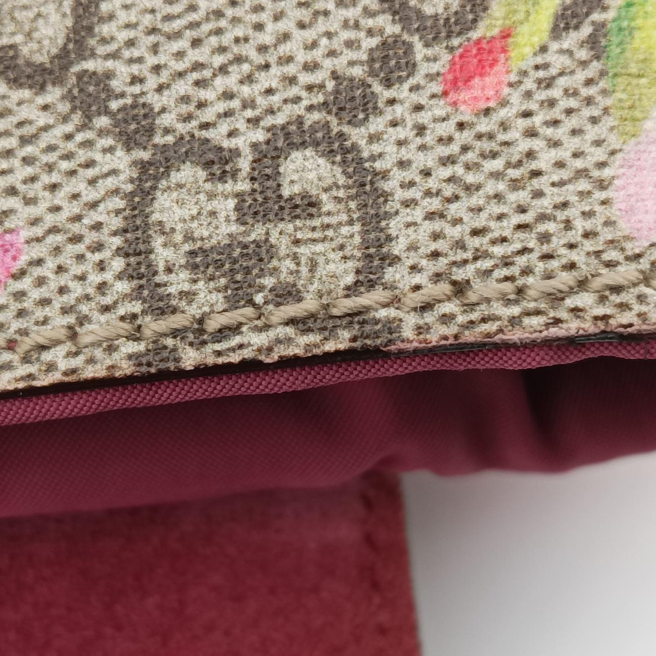 GG Blooms Multicolour PVC coated canvas 410544 I019289499GGブルームス マルチカラー PVCコーティングキャンバス 410544 I019289499