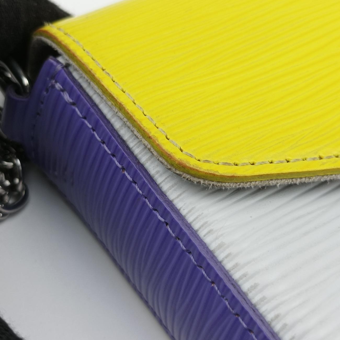 Pochette FeLICIE ACID YELLOW×Purple×Gres epi M61753 TJ2176ポシェット フェリシー アシッド イエロー×パープル×グリ エピ M61753 TJ2176