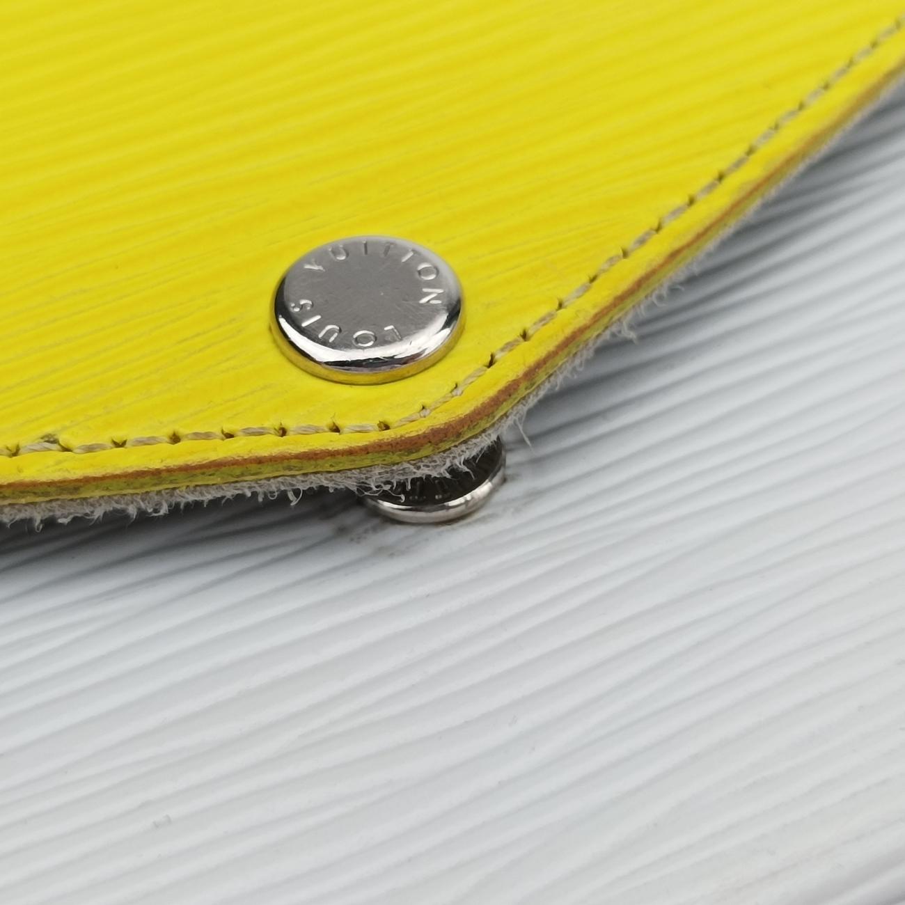 Pochette FeLICIE ACID YELLOW×Purple×Gres epi M61753 TJ2176ポシェット フェリシー アシッド イエロー×パープル×グリ エピ M61753 TJ2176