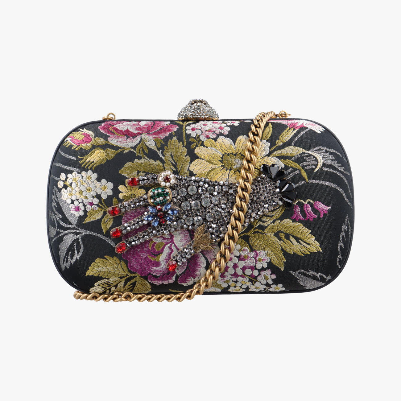 Brocade Embroidered Broadway BoxMulticolourFabric×Leather436084F019763731ブロケード刺繍ブロードウェイボックスマルチカラーファブリック×レザー436084F019763731