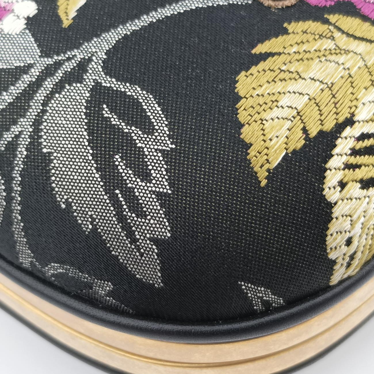 Brocade Embroidered Broadway BoxMulticolourFabric×Leather436084F019763731ブロケード刺繍ブロードウェイボックスマルチカラーファブリック×レザー436084F019763731