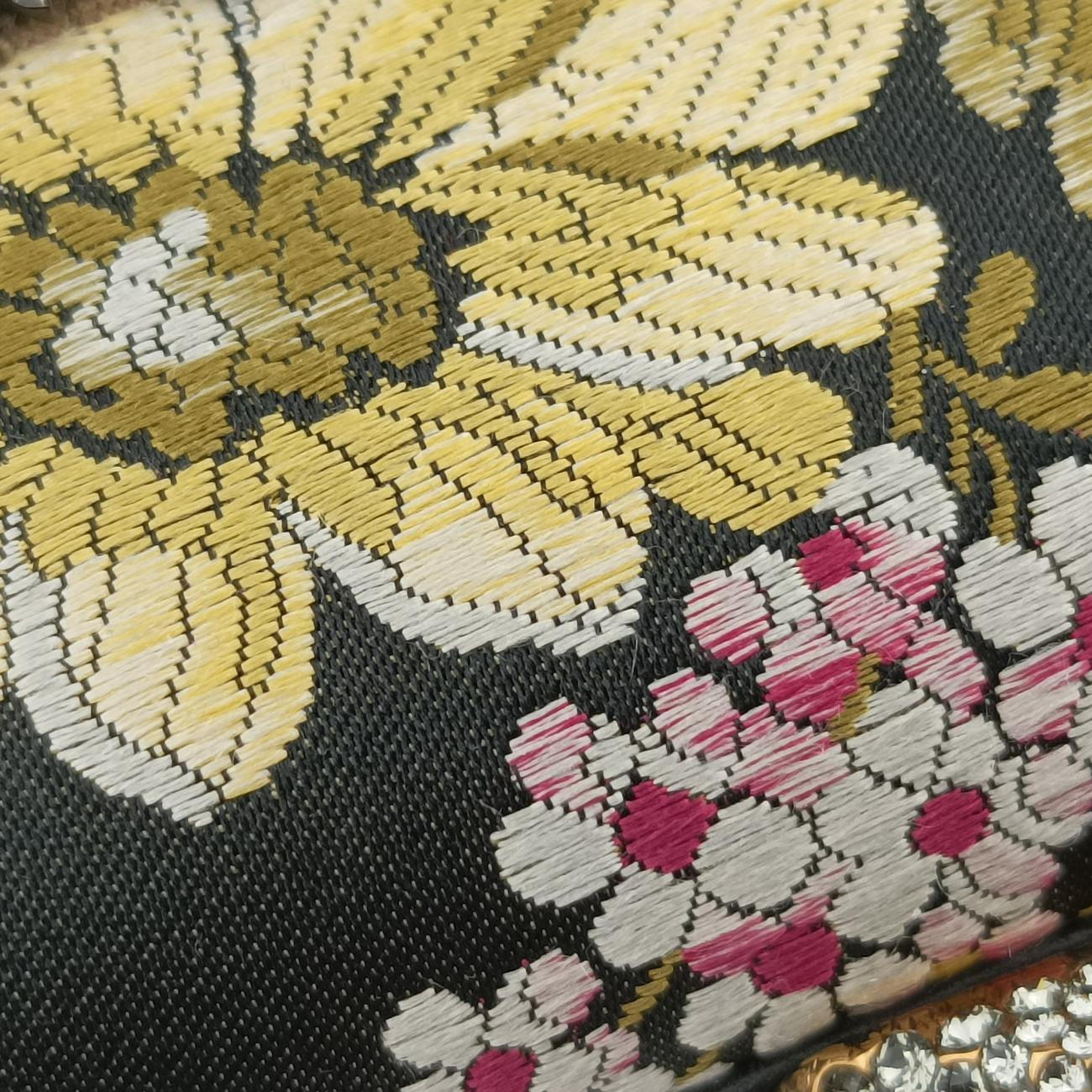 Brocade Embroidered Broadway BoxMulticolourFabric×Leather436084F019763731ブロケード刺繍ブロードウェイボックスマルチカラーファブリック×レザー436084F019763731
