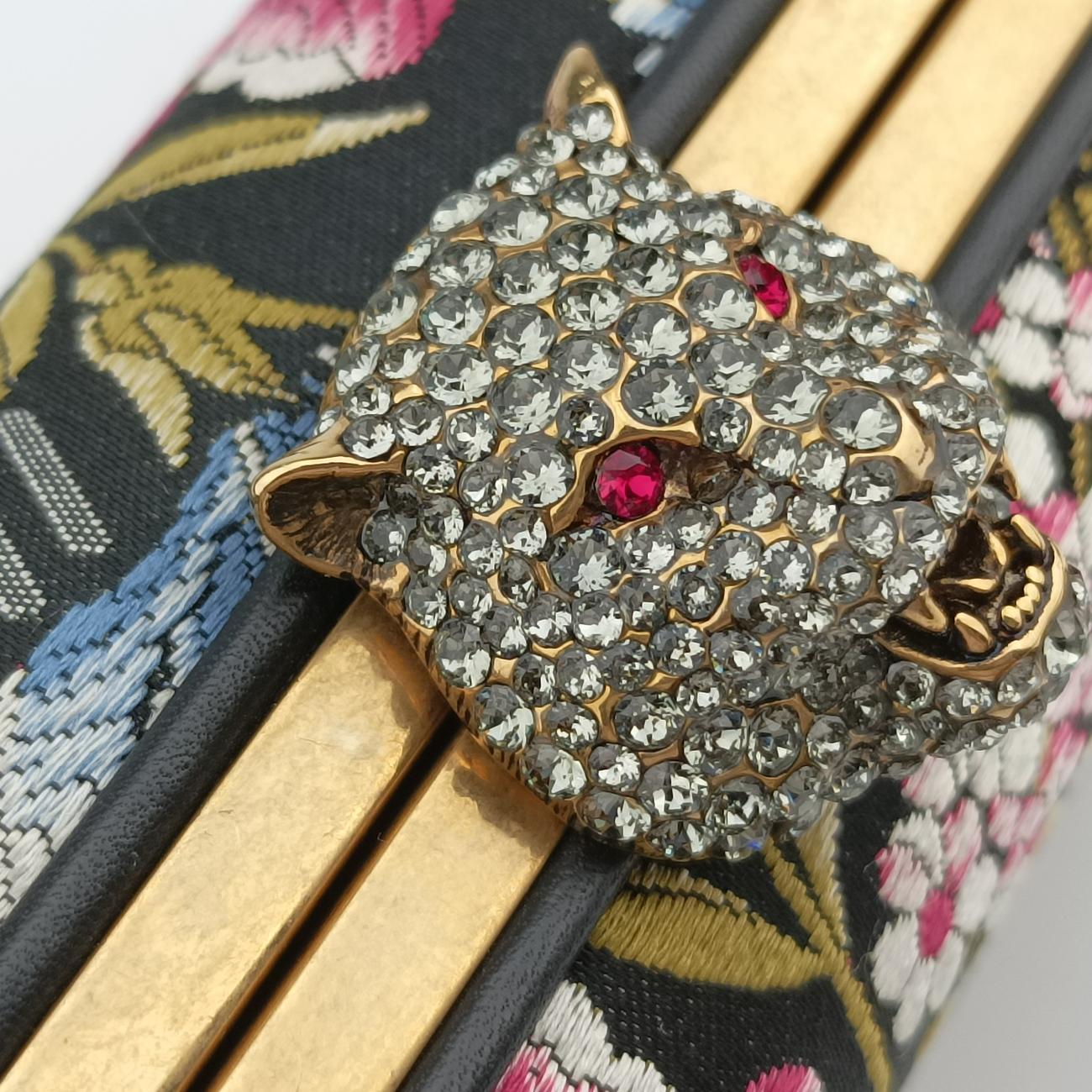 Brocade Embroidered Broadway BoxMulticolourFabric×Leather436084F019763731ブロケード刺繍ブロードウェイボックスマルチカラーファブリック×レザー436084F019763731