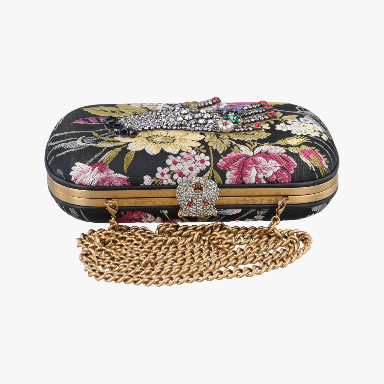Brocade Embroidered Broadway BoxMulticolourFabric×Leather436084F019763731ブロケード刺繍ブロードウェイボックスマルチカラーファブリック×レザー436084F019763731