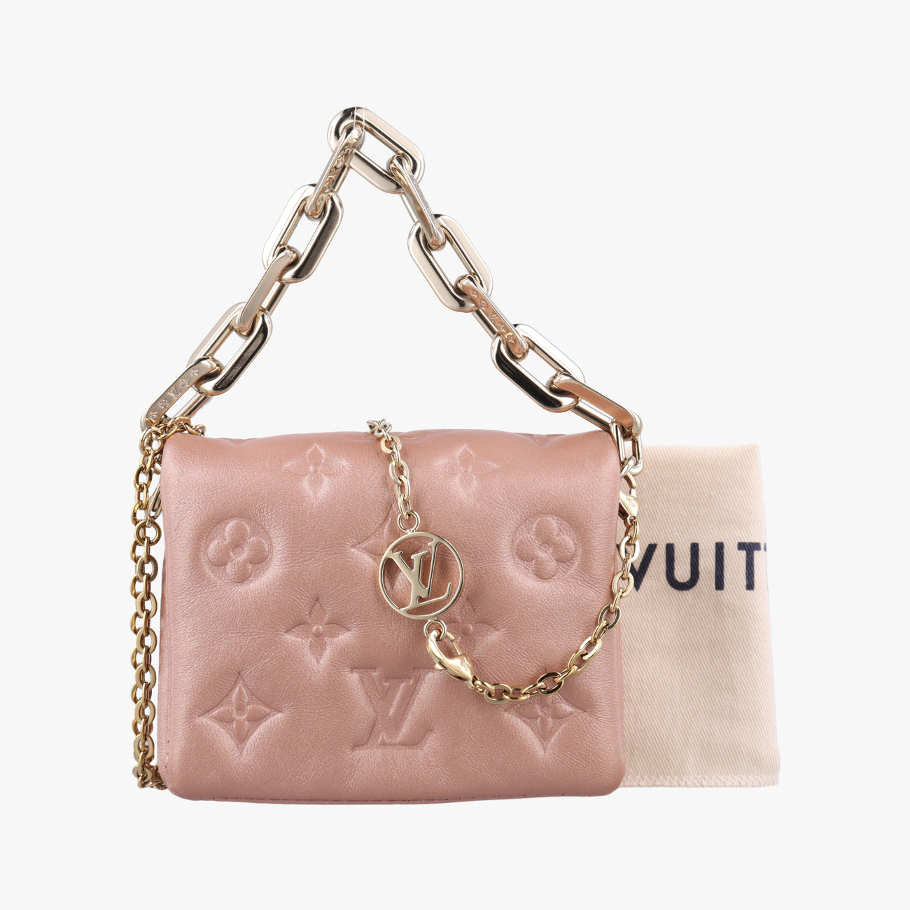 COUSSIN ROSE BALLERIN lambskin M21765 IC chipクッサン ローズバレリーヌ ラムスキン M21765 ＩＣチップ